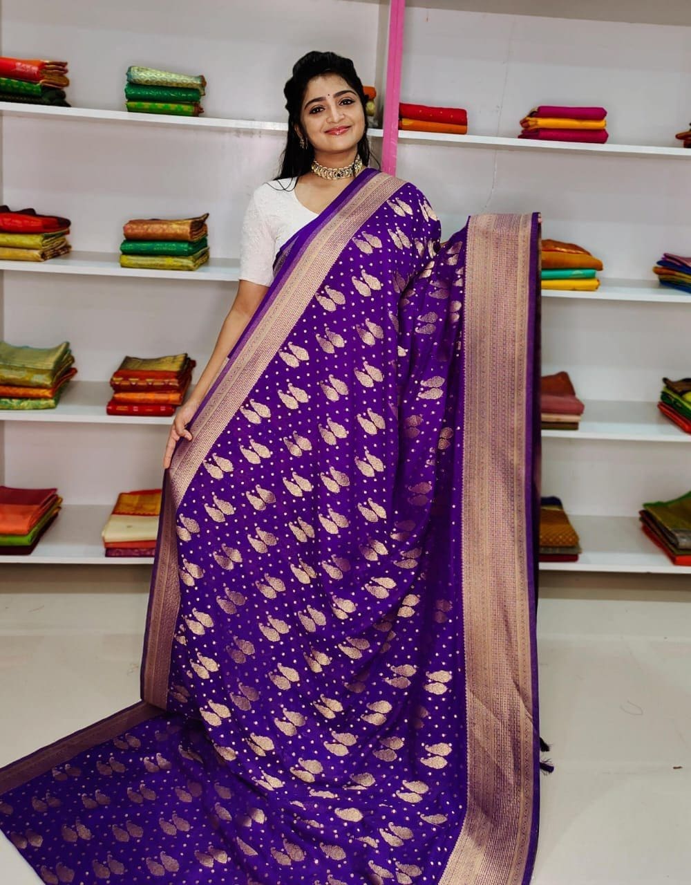 banarasi Georgette saree – Arya Collections