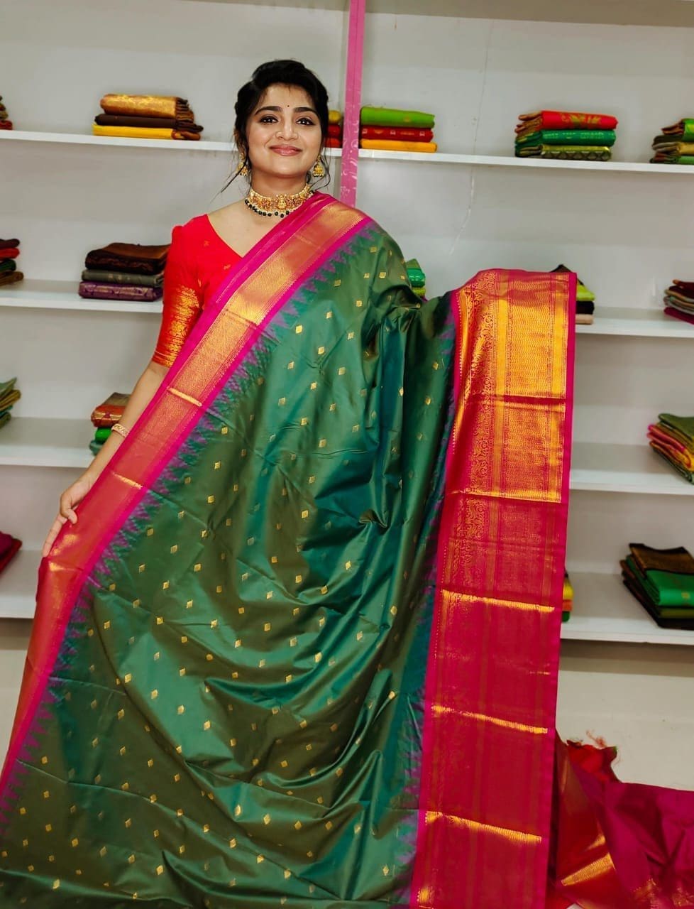 Semi gadwal silk saree – Arya Collections