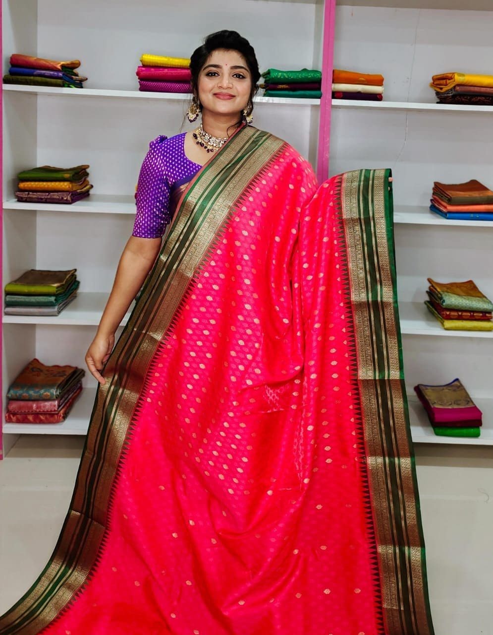 Semi Narayanpet Silk Saree – Arya Collections